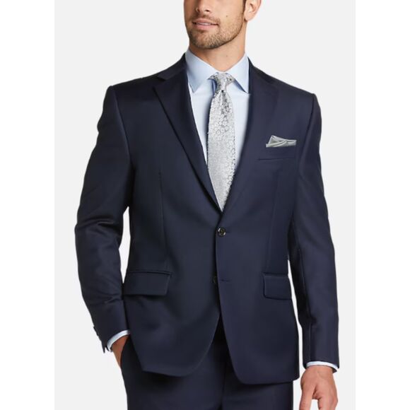 Lauren Ralph Lauren Wool Blend Suit Jacket Classic Fit 2 Button Notch Lapel 48L - Picture 1 of 11